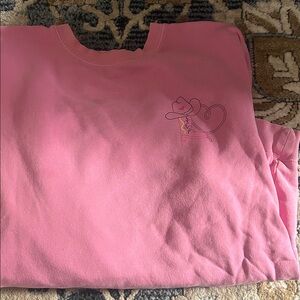 Pink Sweatshirt with Cowgirl Graphic